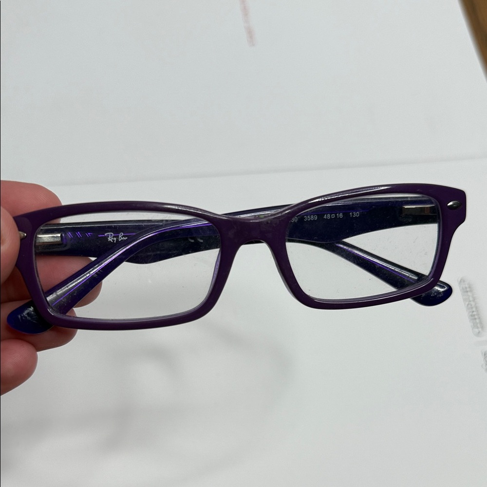 Ray Ban Purple Rectangular Eyeglasses - image 7